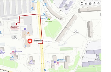 Расположение места приемки манометров и теплосчетчиков